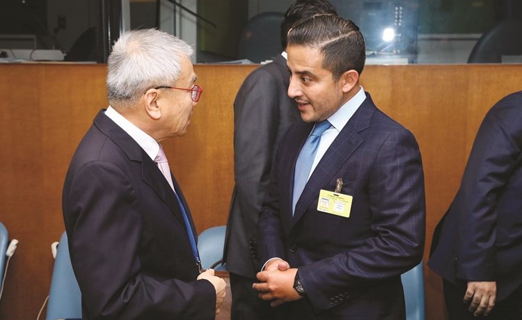 الشيخ د.أحمد ناصر المحمد خلال منتدى التعاون الآسيوي﻿