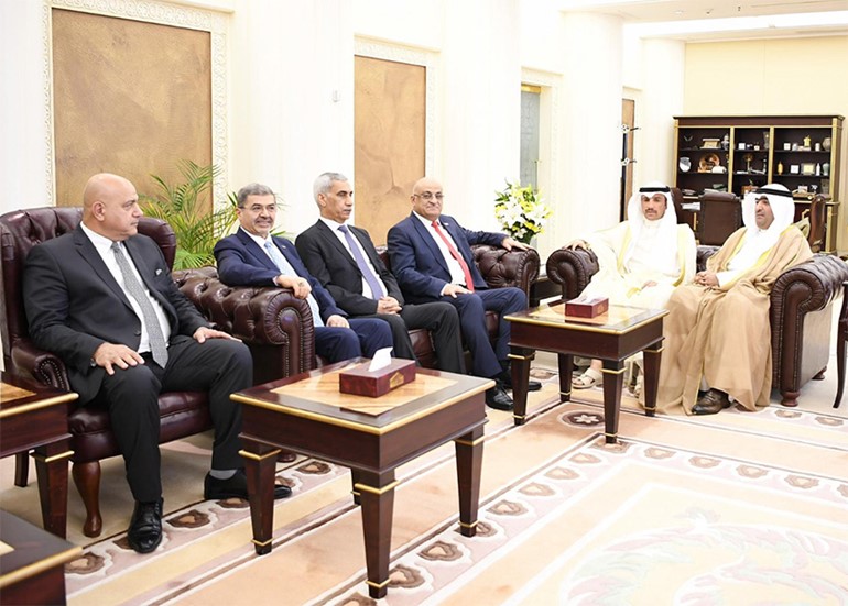 رئيس مجلس الأمة يستقبل وزير التجارة العراقي