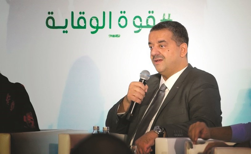 وليد الخشتي متحدثا خلال المؤتمر الصحافي﻿