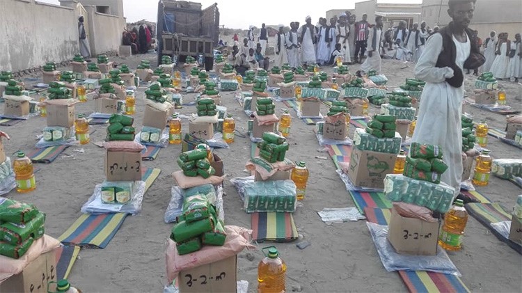 الهيئة الخيرية تدشن مخيماً لإيواء وإغاثة 500 أسرة سودانية