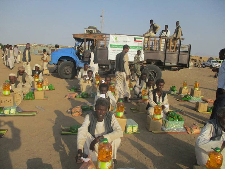 الهيئة الخيرية تدشن مخيماً لإيواء وإغاثة 500 أسرة سودانية