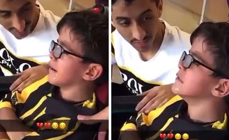 بالفيديو.. طفل سعودي يبكي بحرقة بعد هزيمة فريقه المفضل