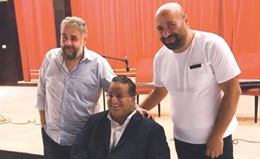 د. رشيد البغيلي مع العازفين إيتاش دوغان ود. بسام البلوشي﻿
