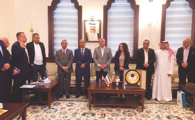 جانب من الوفود الرسمية والشعبية الأردنية التي زارت سفارتنا في عمان للتأكيد على عمق العلاقات﻿