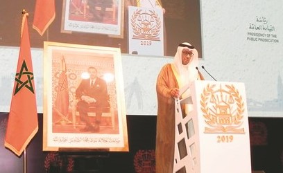 المستشار د.فهد العفاسي يلقي كلمته خلال المؤتمر الدولي للعدالة بمراكش﻿