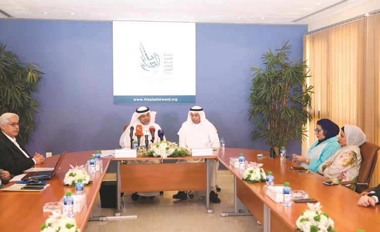 م.بسام الشمري خلال الإعلان عن أسماء الفائزين بجائزة سالم العلي للمعلوماتية﻿