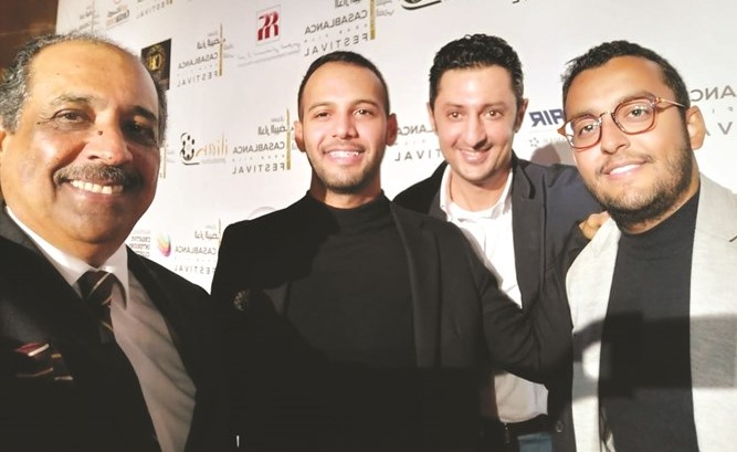 حمد الصراف مع المنتجين عبدالله وفيصل العقل والزميل عبدالستار ناجي﻿