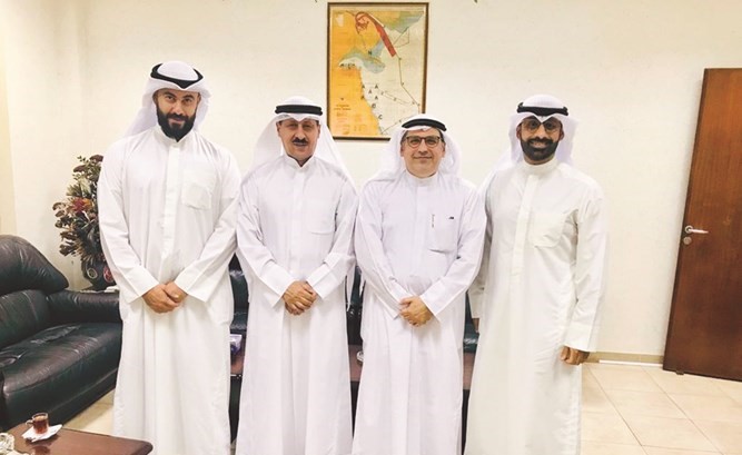 ظاهر الصويان مستقبلا ممثلي الشركة الوطنية العقارية﻿