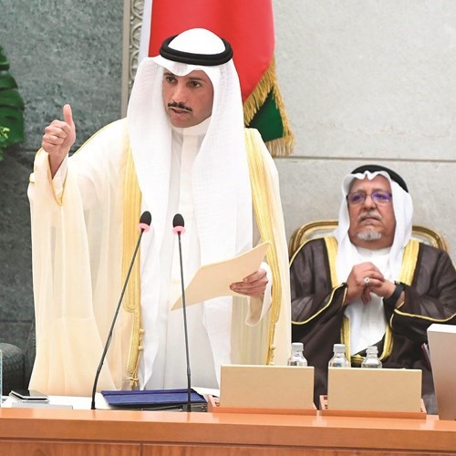 الغانم خلال افتتاح دور الانعقاد﻿