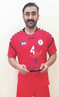 مشاري طه حصل على جائزة لاعب الشهر﻿