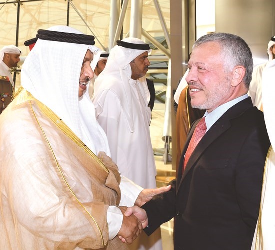 سمو الشيخ جابر المبارك مرحبا بملك الأردن ﻿