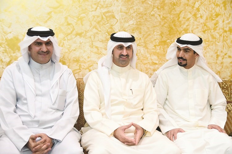 د.القطان مع الشيخ نمر المالك والشيخ أمير المالك ﻿