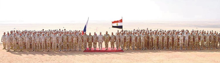 عناصر القوات المصرية والروسية المشاركة في تدريب سهم الصداقة-1﻿