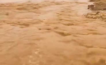 تجمع مياه الأمطار على طريق العبدلي﻿