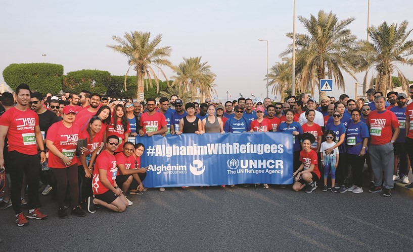 «صناعات الغانم» تدعم جهود مفوضية اللاجئين بمشاركتها في ماراثون بنك الخليج