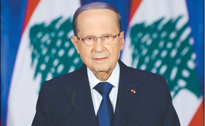 الرئيس اللبناني ميشال عون يلقي كلمته في ذكرى عيد الاستقلال       (محمود الطويل)