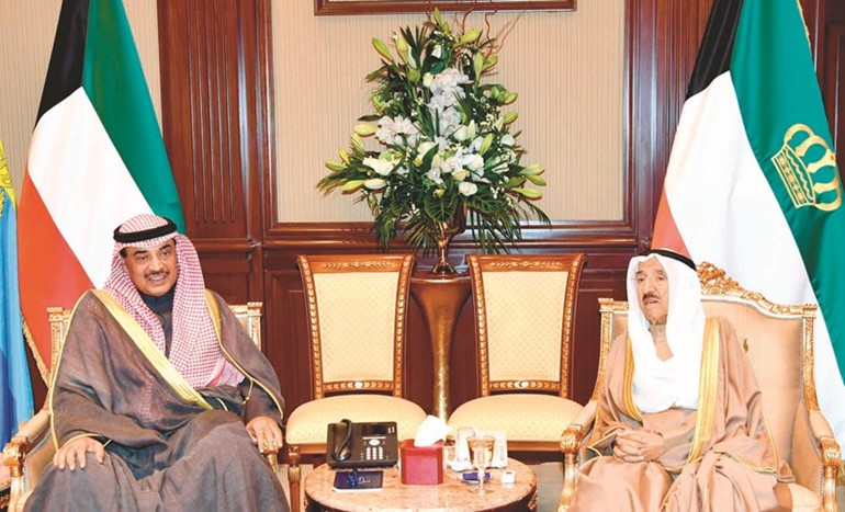 صاحب السمو مستقبلا سمو رئيس الوزراء الشيخ صباح الخالد ﻿