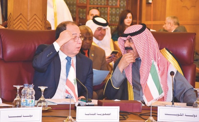 نائب وزير الخارجية خالد الجارالله خلال مشاركته في الدورة غير العادية لمجلس وزراء الخارجية العرب ﻿