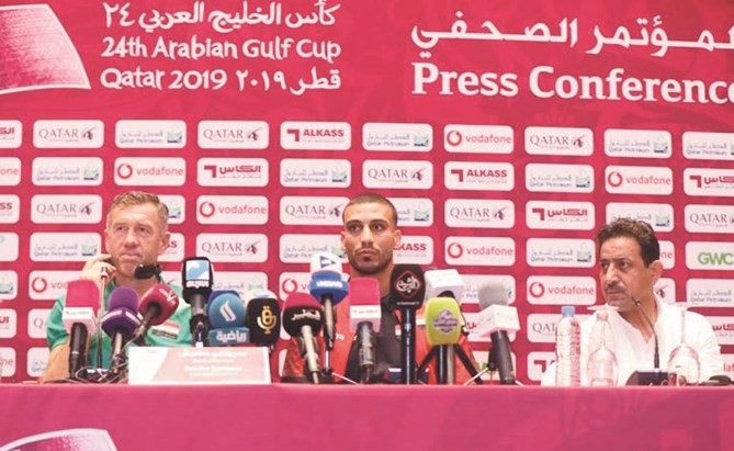 جانب من المؤتمر الصحافي لمدرب المنتخب العراقي سريتشكو كاتانيتش﻿