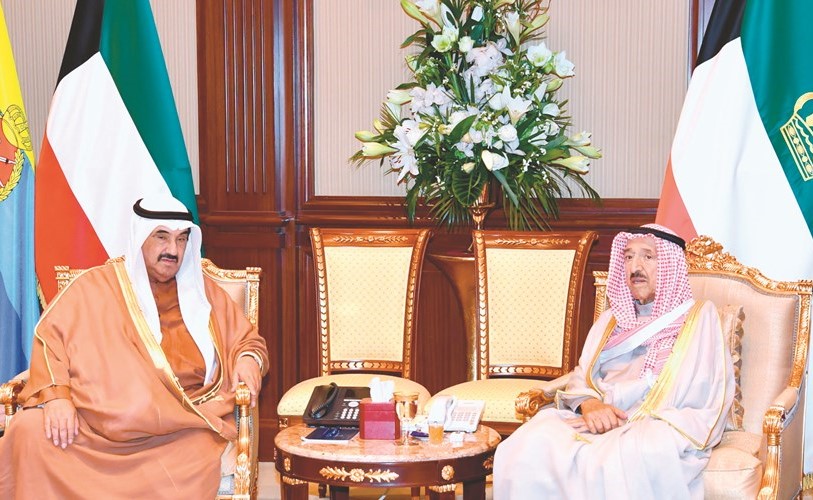 صاحب السمو الأمير يستقبل سمو الشيخ ناصر المحمد 	﻿