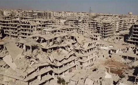 بالفيديو.. لقطات بواسطة «درون» تظهر حجم الدمار في سوريا