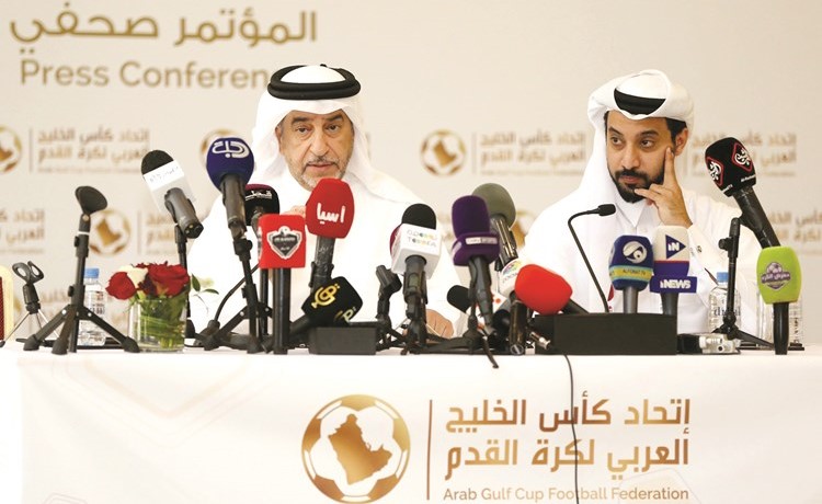 جاسم الرميحي متحدثا خلال مؤتمر صحافي سابق﻿