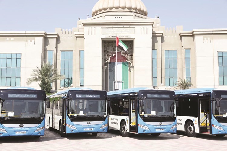 حافلات الشركة تشارك أمام مبنى هيئة المواصلات بالأعياد الوطنية﻿