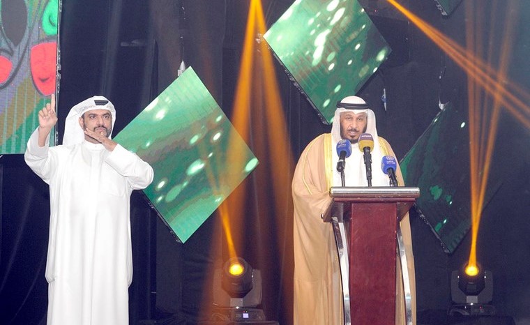 الوزير سعد الخراز يلقي كلمته في افتتاح المهرجان﻿