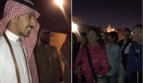 بالفيديو.. شاب سعودي يستقبل سياحاً صينيين ويرحب بهم بلغتهم في "موسم الدرعية"