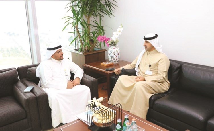 الشيخ د.نمر الصباح مستقبلا عبدالله الدعيجاني﻿