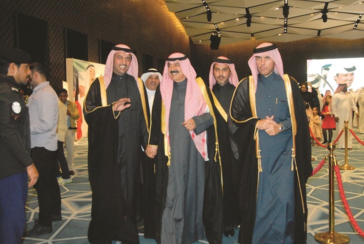 خالد الجارالله والسفير القطري خلال الحفل ﻿