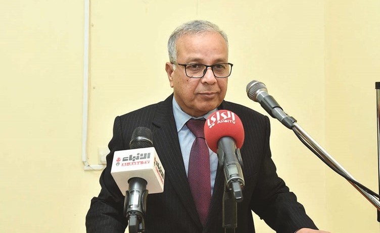 السفير الباكستاني سيد حيدر متحدثا 	(متين غوزال)