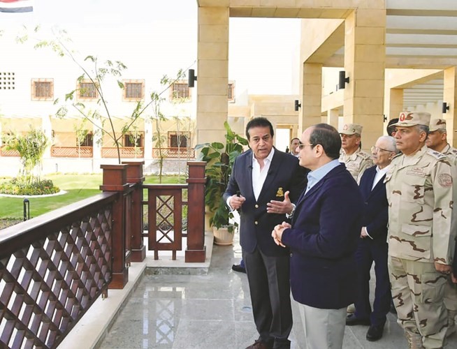 السيسي يتفقد فرع جامعة الملك سلمان بشرم الشيخ