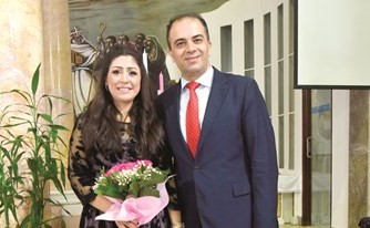 المرنمة شيرين حتر وزوجها فادي حجازين
