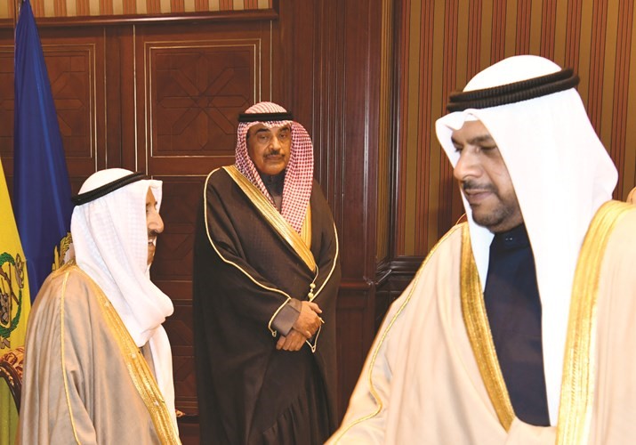 صاحب السمو الأمير الشيخ صباح الأحمد وسمو الشيخ صباح الخالد والشيخ أحمد المنصور