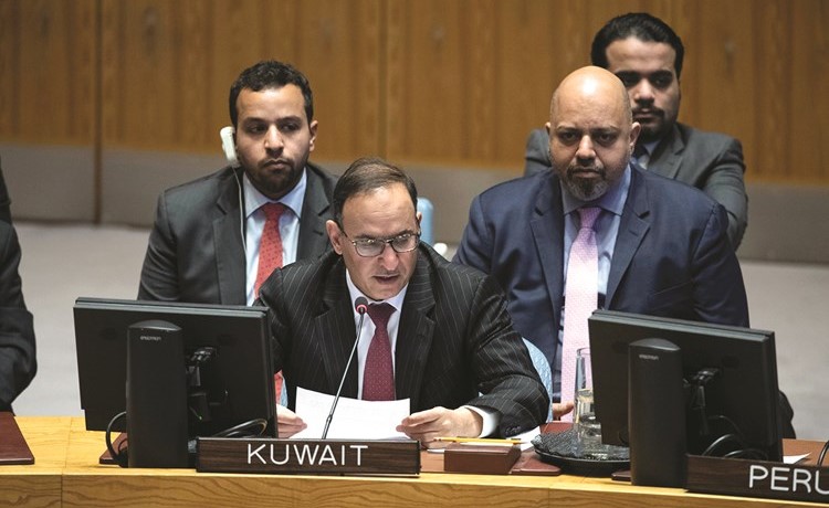 مندوب الكويت الدائم لدى الامم المتحدة السفير منصور العتيبي