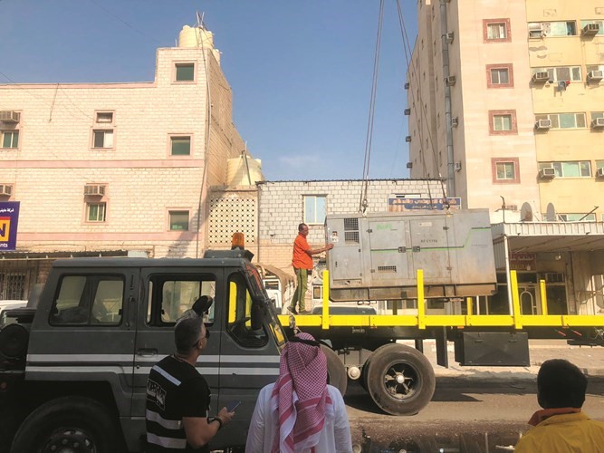 رفع مولد كهربائي في المنطقة4