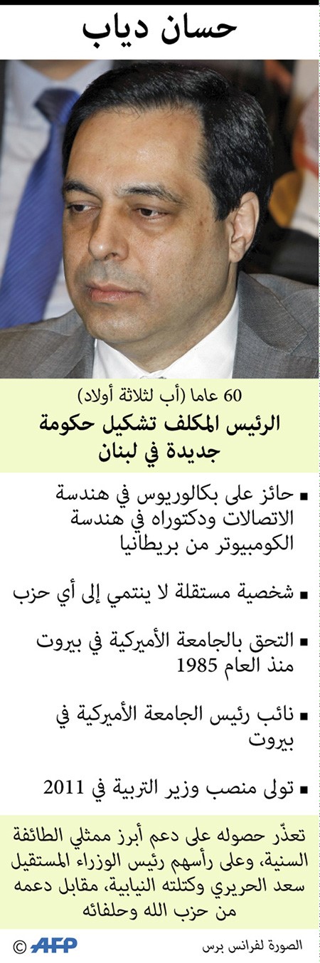 رئيس الوزراء اللبناني المكلّف: أسعى لتشكيل حكومة خلال 6 أسابيع