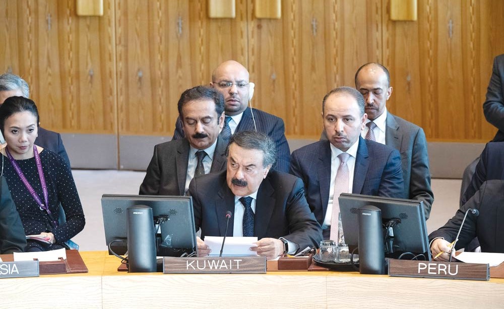 نائب وزير الخارجية خالد الجارالله يلقي كلمته في جلسة مجلس الأمن