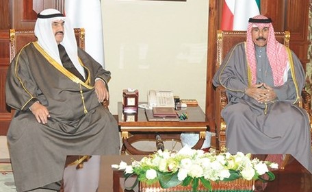 سمو ولي العهد مستقبلا الشيخ ناصر المحمد