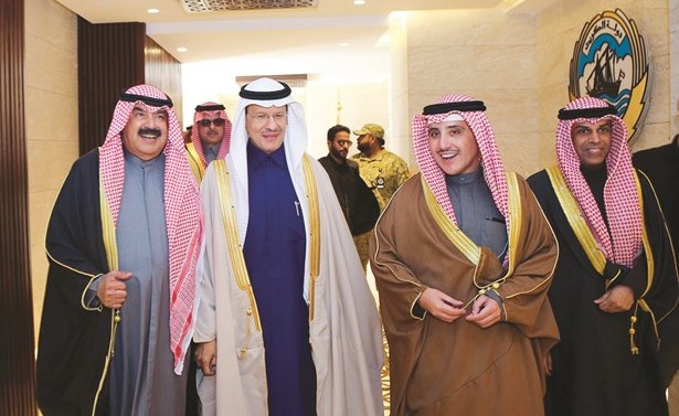 صاحب السمو الملكي الأمير عبدالعزيز بن سلمان والشيخ د.أحمد ناصر المحمد ود.خالد الفاضل ونائب وزير الخارجية خالد الجارالله
