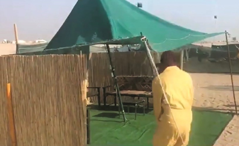 جانب من إزالة المخيمات المخالفة