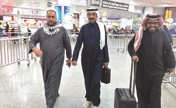 لحظة وصول الجوهر إلى الكويت