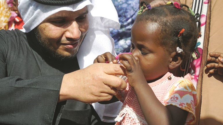 الشقراء يروي ظمأ طفلة من خيرات أهل الكويت