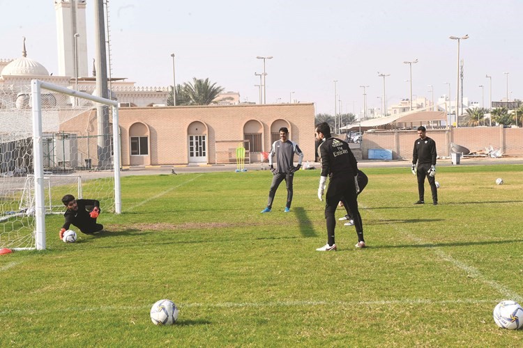 جانب من تدريب حراس المرمى