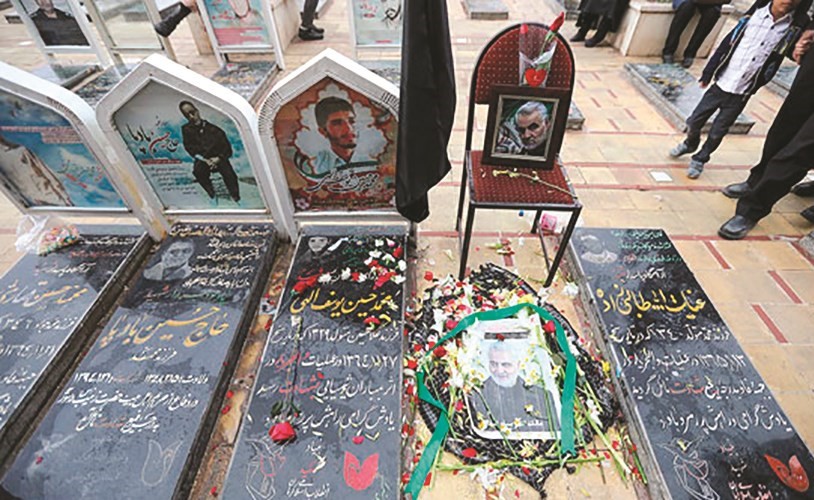 صورة قبر سليماني كما نشرتها وسائل إعلام إيرانية
