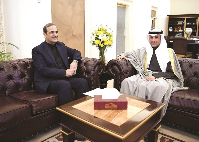  ومستقبلا السفير الإيراني محمد إيراني