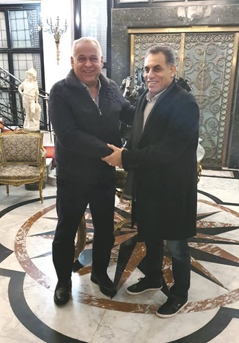 حمادة صدقى مع فرج عامر عقب التوقيع لتدريب سموحة