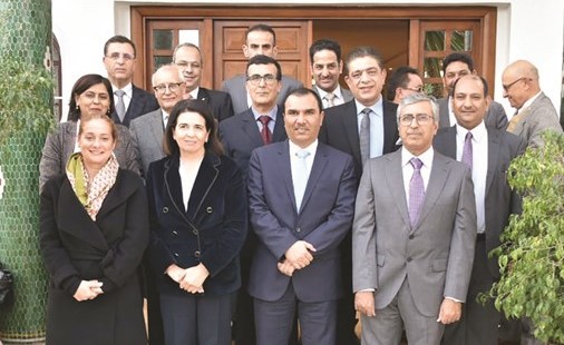 أعضاء اللجنتين الكويتية والمغربية