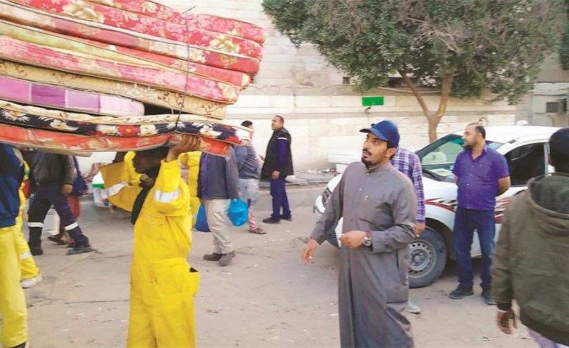 جانب من البضائع المصادرة خلال الحملة في الجليب